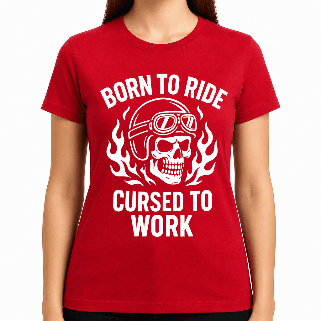 Born to Ride Cursed to Work T-Shirt
