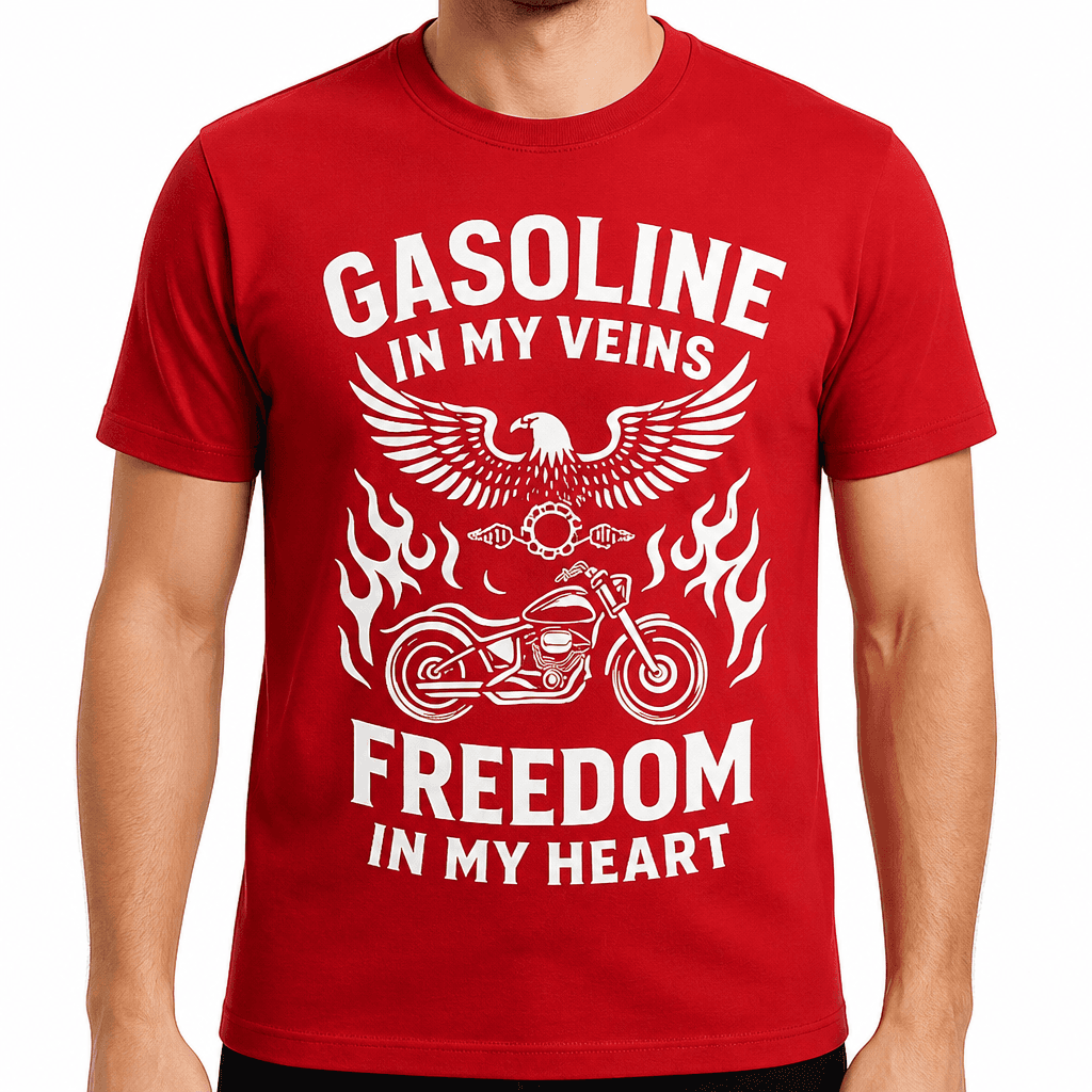 Gasoline in My Veins Freedom in My Heart T-Shirt