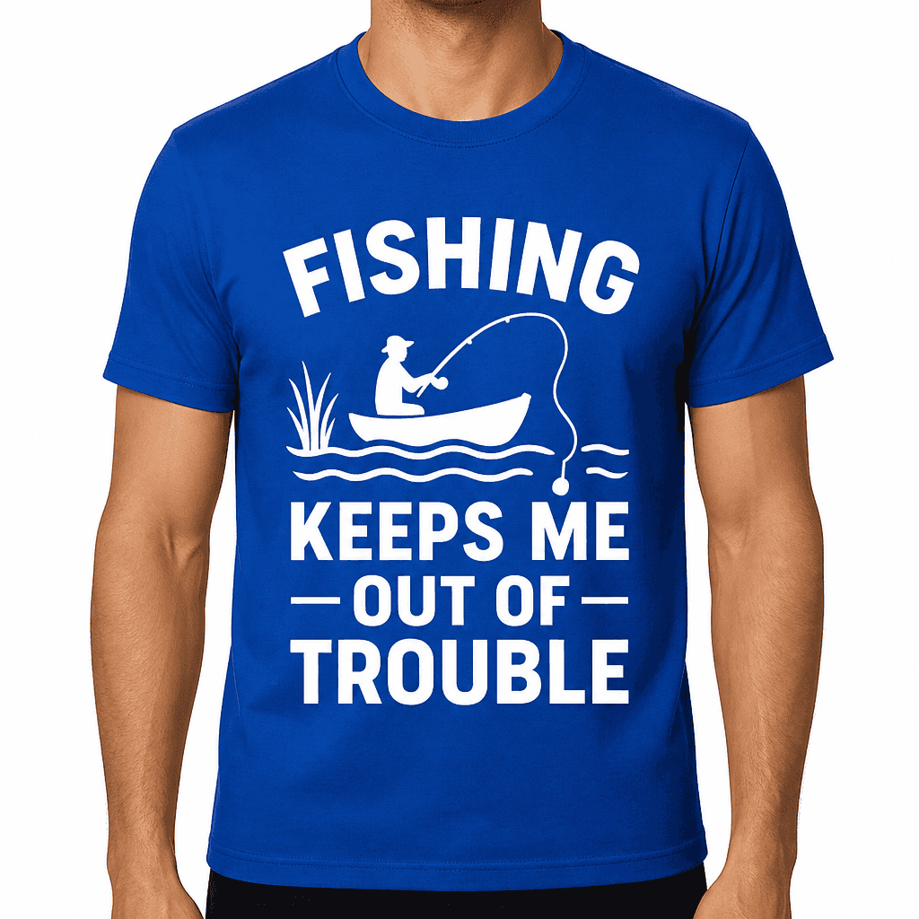 Fishing Keeps Me Out of Trouble T-Shirt