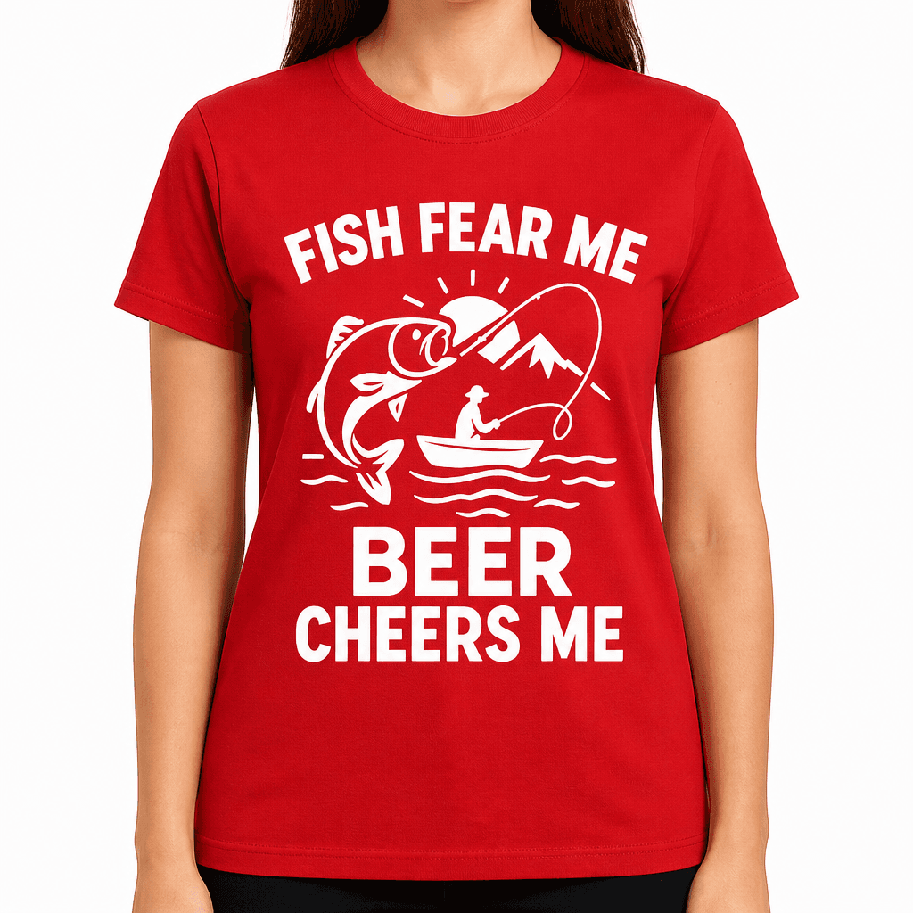 Fish Fear Me Beer Cheers Me T-Shirt