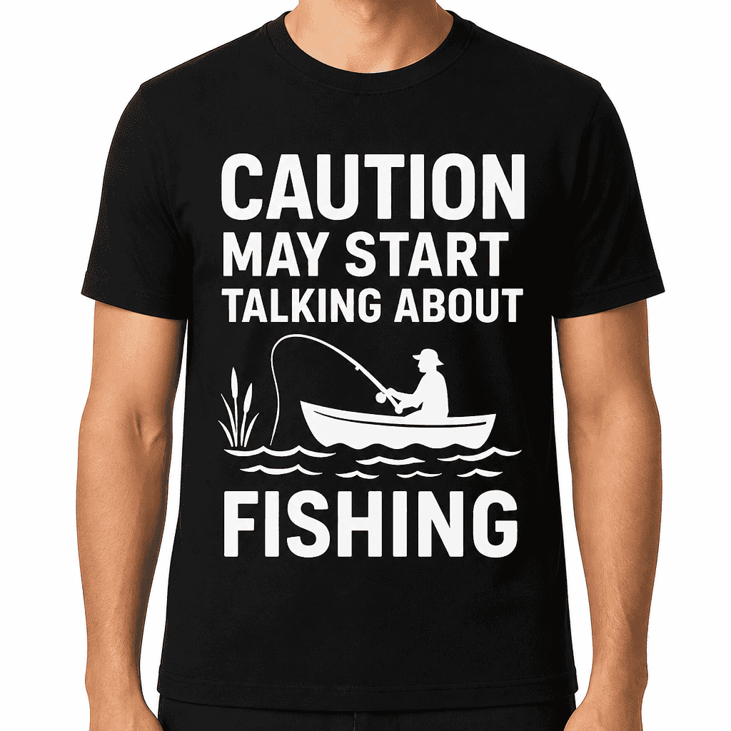 Caution May Start Talking About Fishing T-Shirt