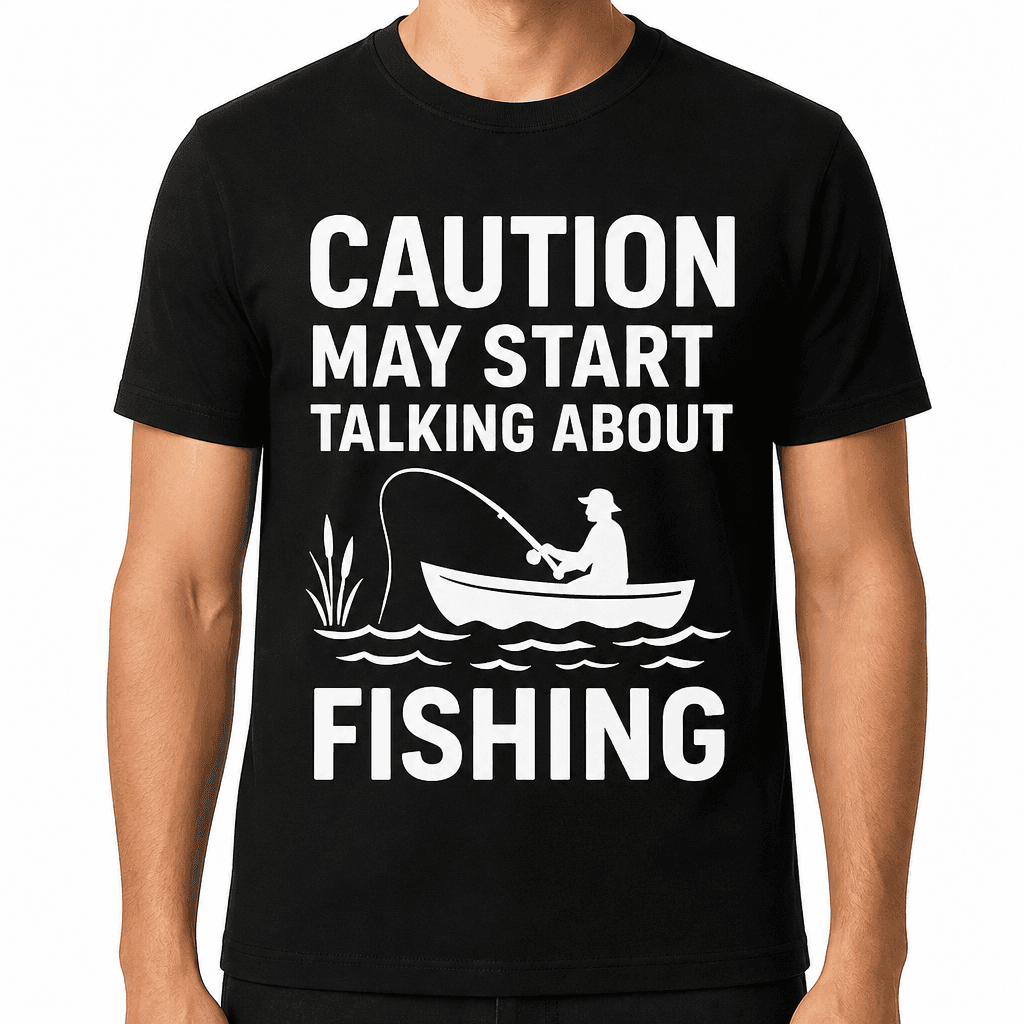 Caution May Start Talking About Fishing T-Shirt