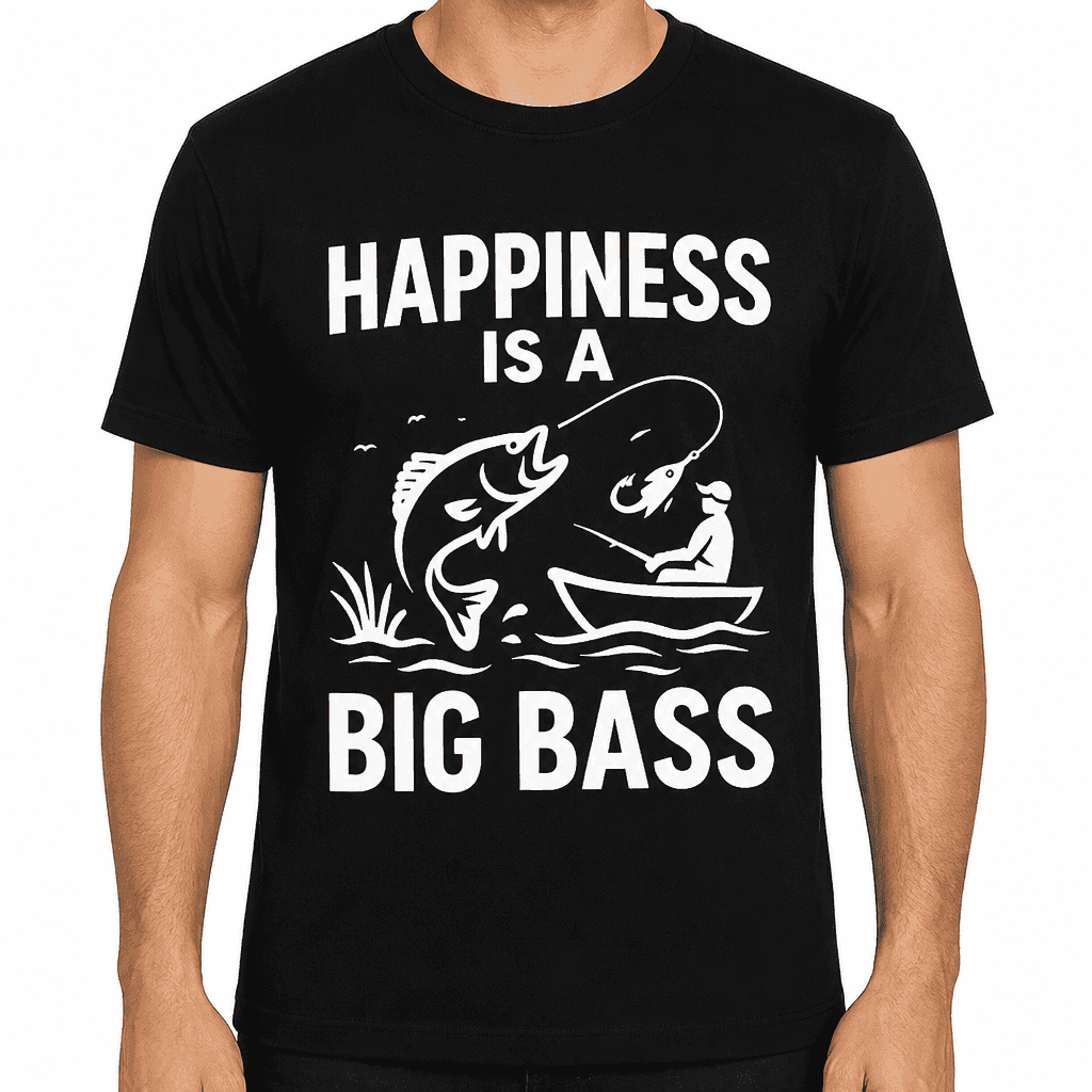 Happiness is a Big Bass T-Shirt