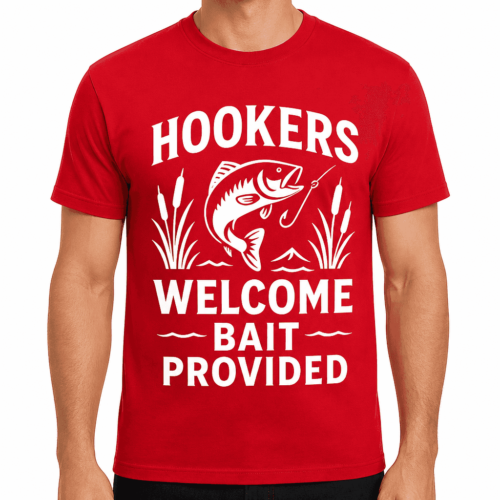 Hookers Welcome Bait Provided T-Shirt