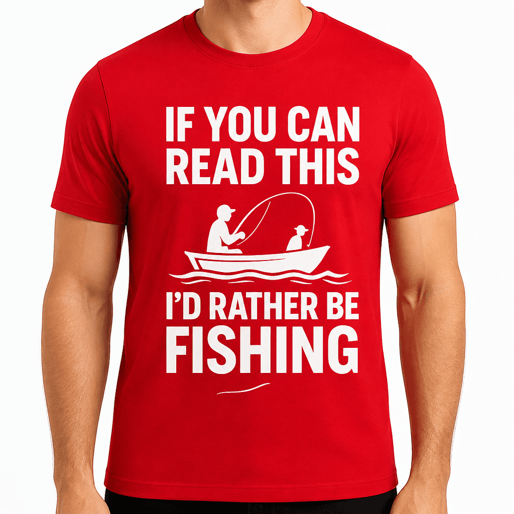 If You Can Read This I'd Rather Be Fishing T-Shirt