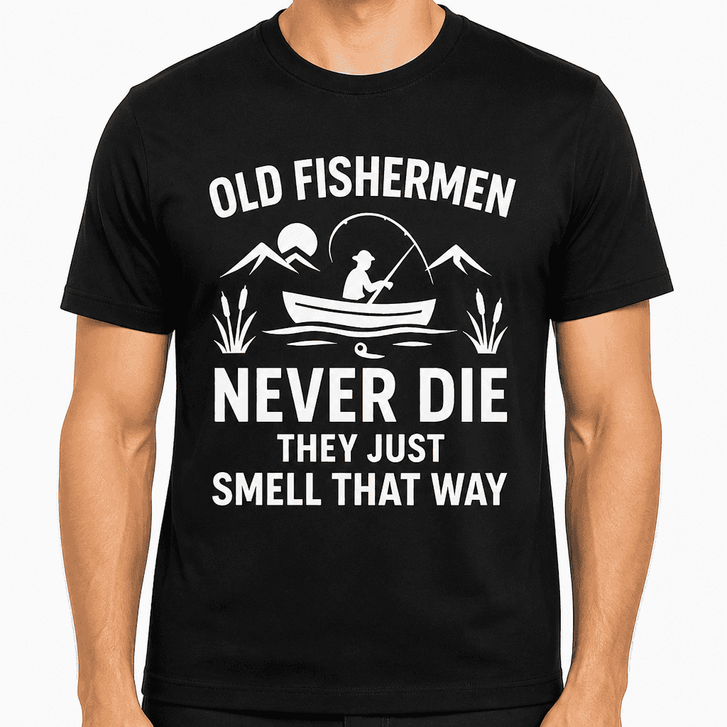 Old Fishermen Never Die They Just Smell That Way T-Shirt