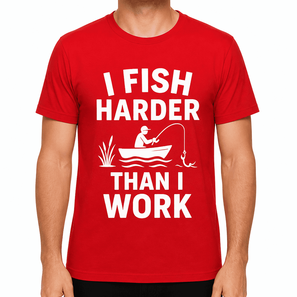 I Fish Harder Than I Work T-Shirt