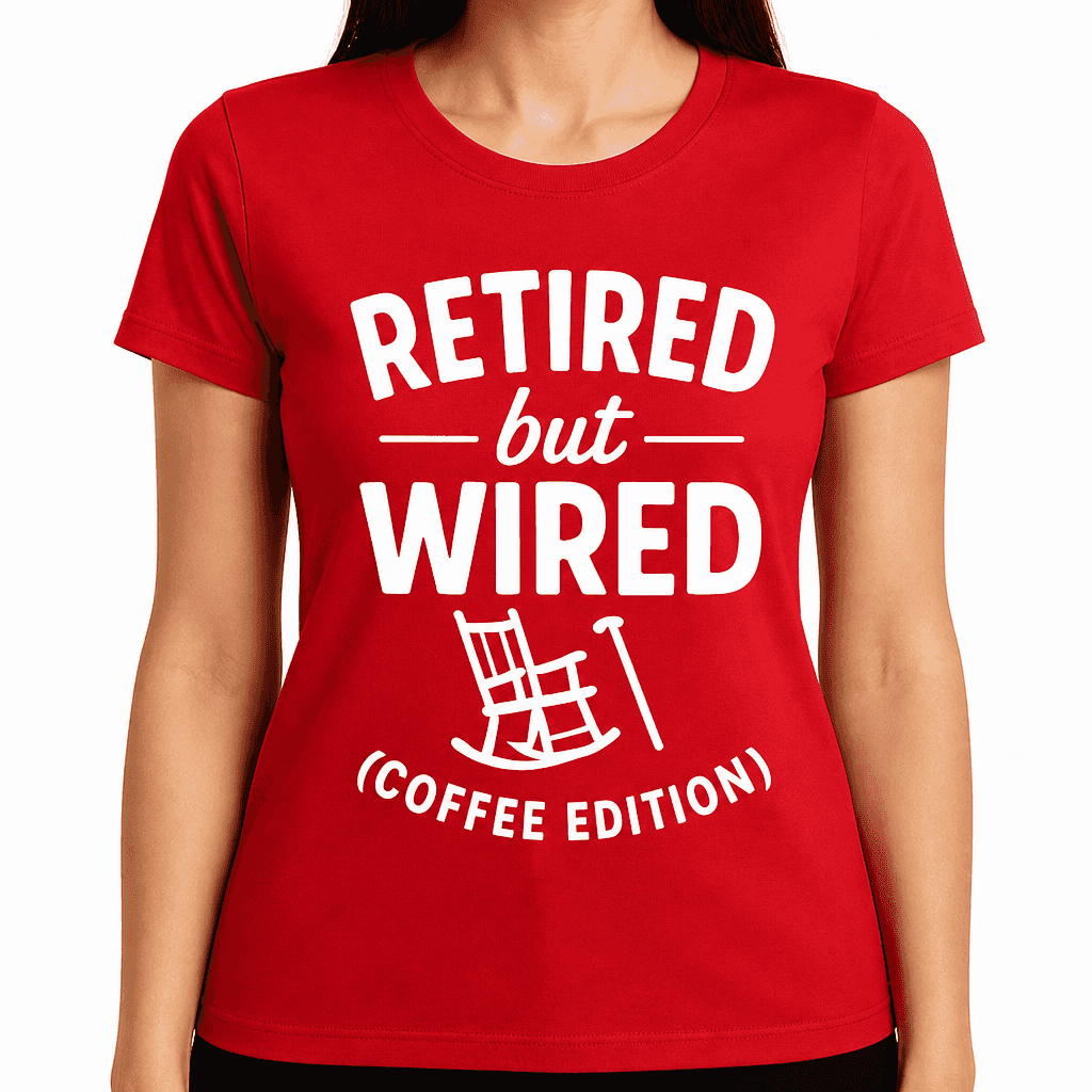 Retired But Wired (Coffee Edition) T-Shirt