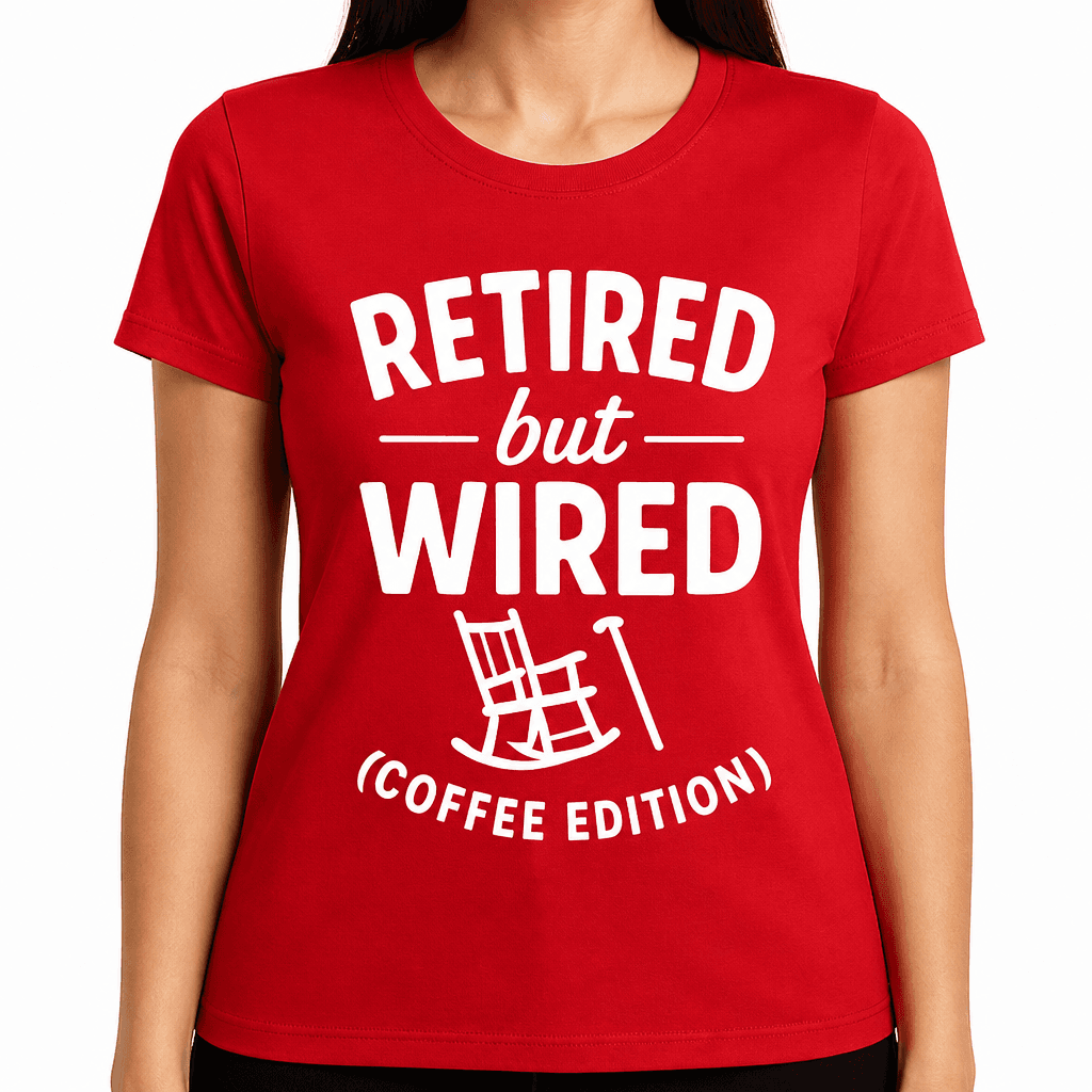 Retired But Wired (Coffee Edition) T-Shirt