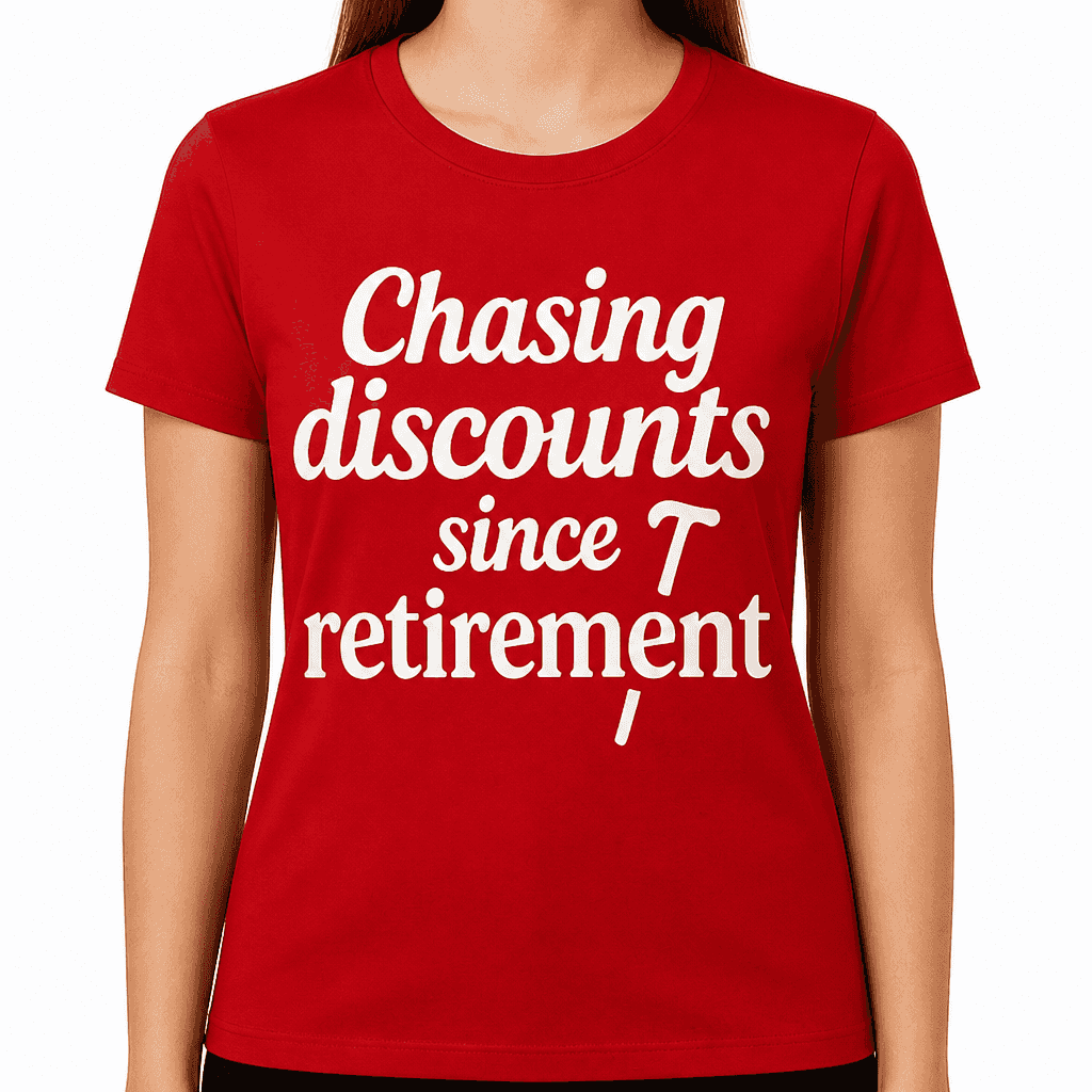 Chasing Discounts Since Retirement T-Shirt
