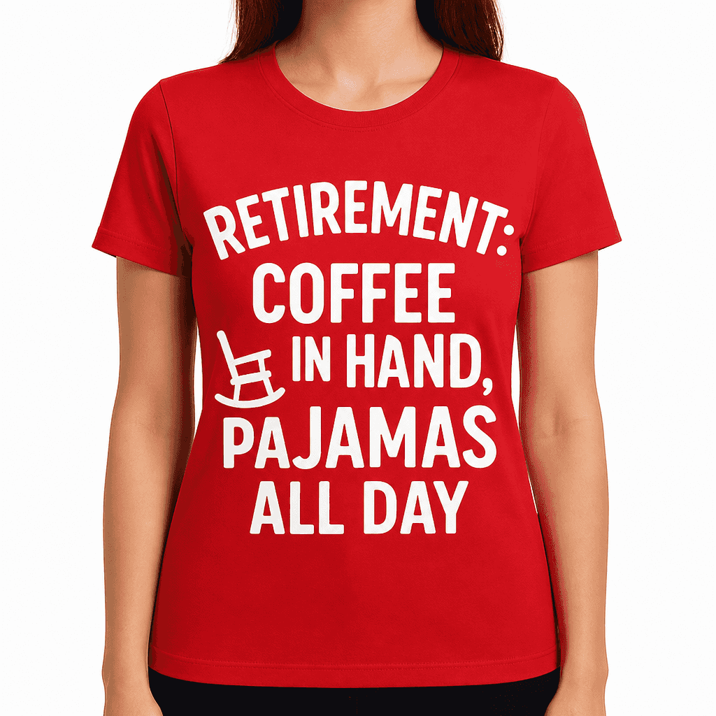 Retirement: Coffee in Hand, Pajamas All Day T-Shirt