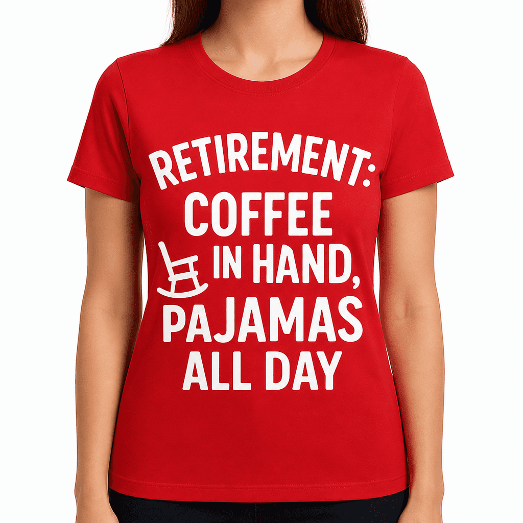 Retirement: Coffee in Hand, Pajamas All Day T-Shirt