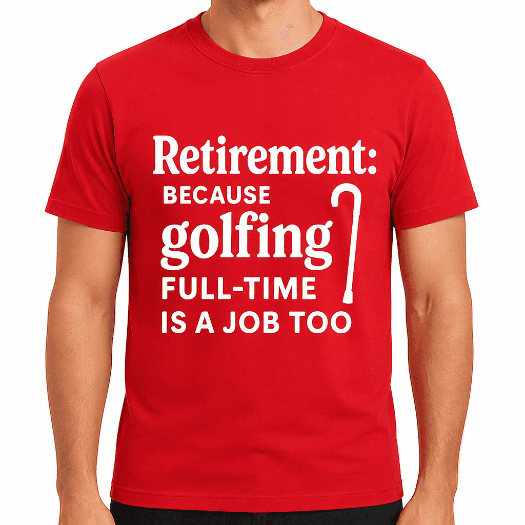 Retirement: Because Golfing Full-Time Is a Job Too T-Shirt