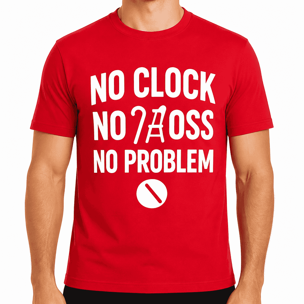 No Clock, No Boss, No Problem T-Shirt