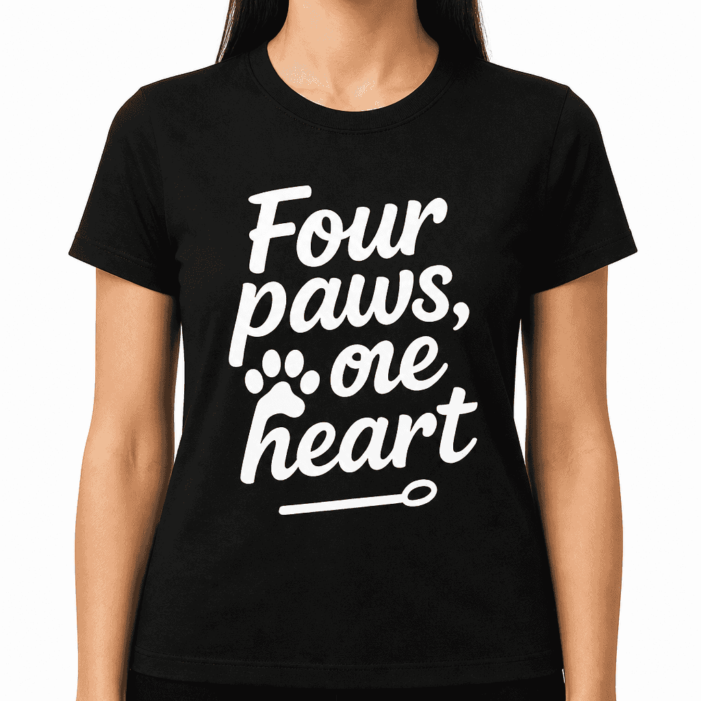 Four Paws, One Heart - Cute Pet Lover T-Shirt