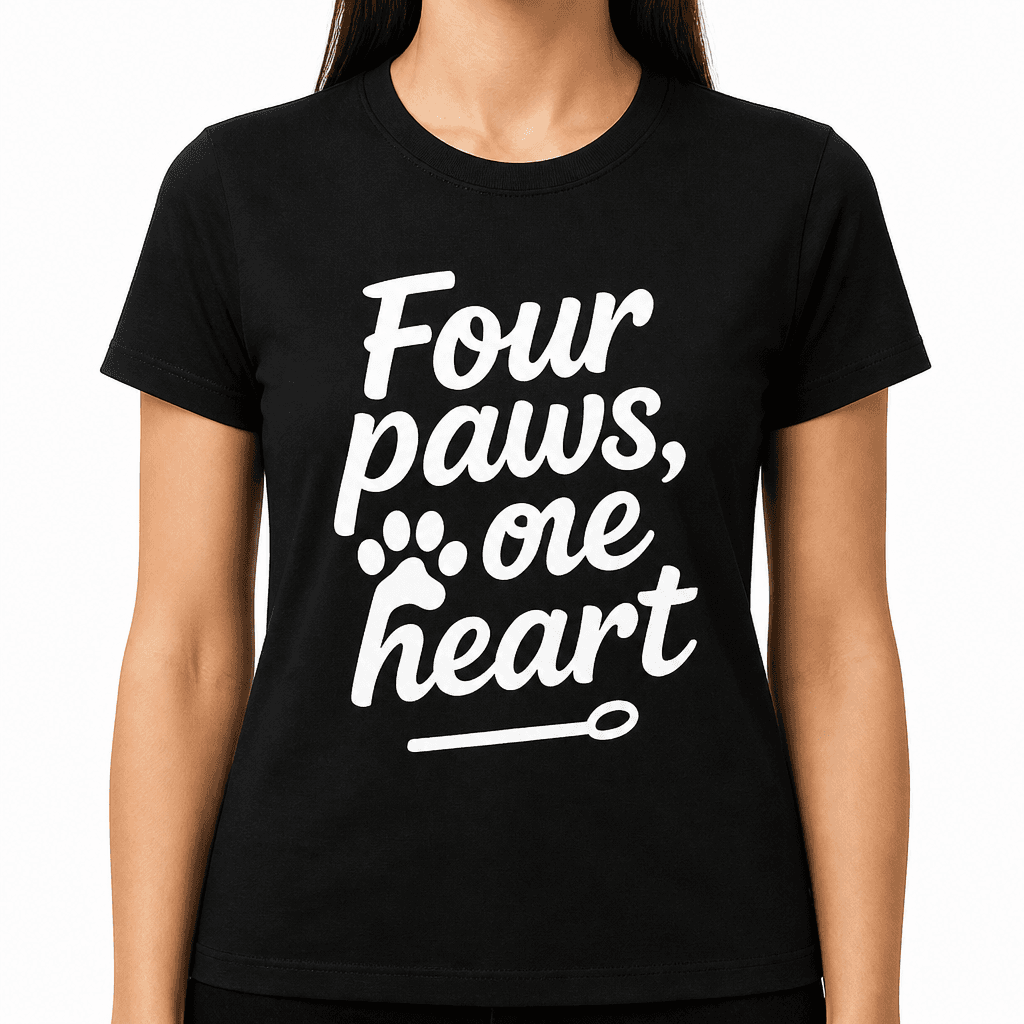Four Paws, One Heart - Cute Pet Lover T-Shirt