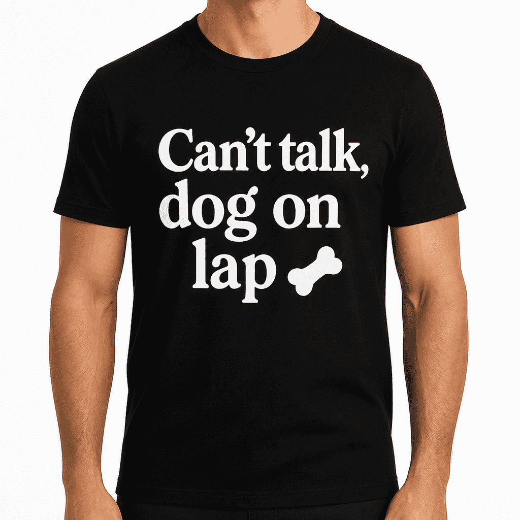 Can't Talk, Dog On Lap T-Shirt