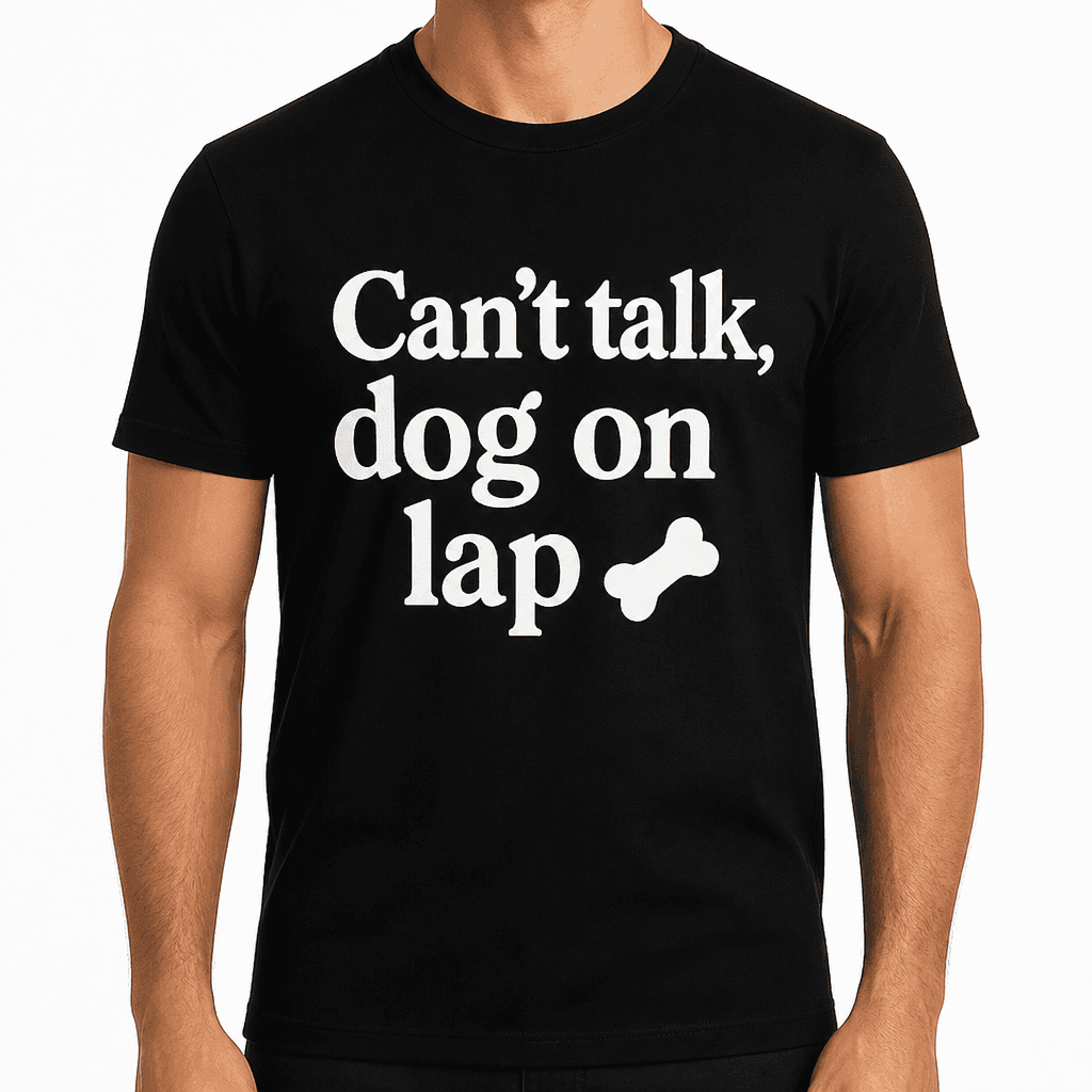 Can't Talk, Dog On Lap T-Shirt