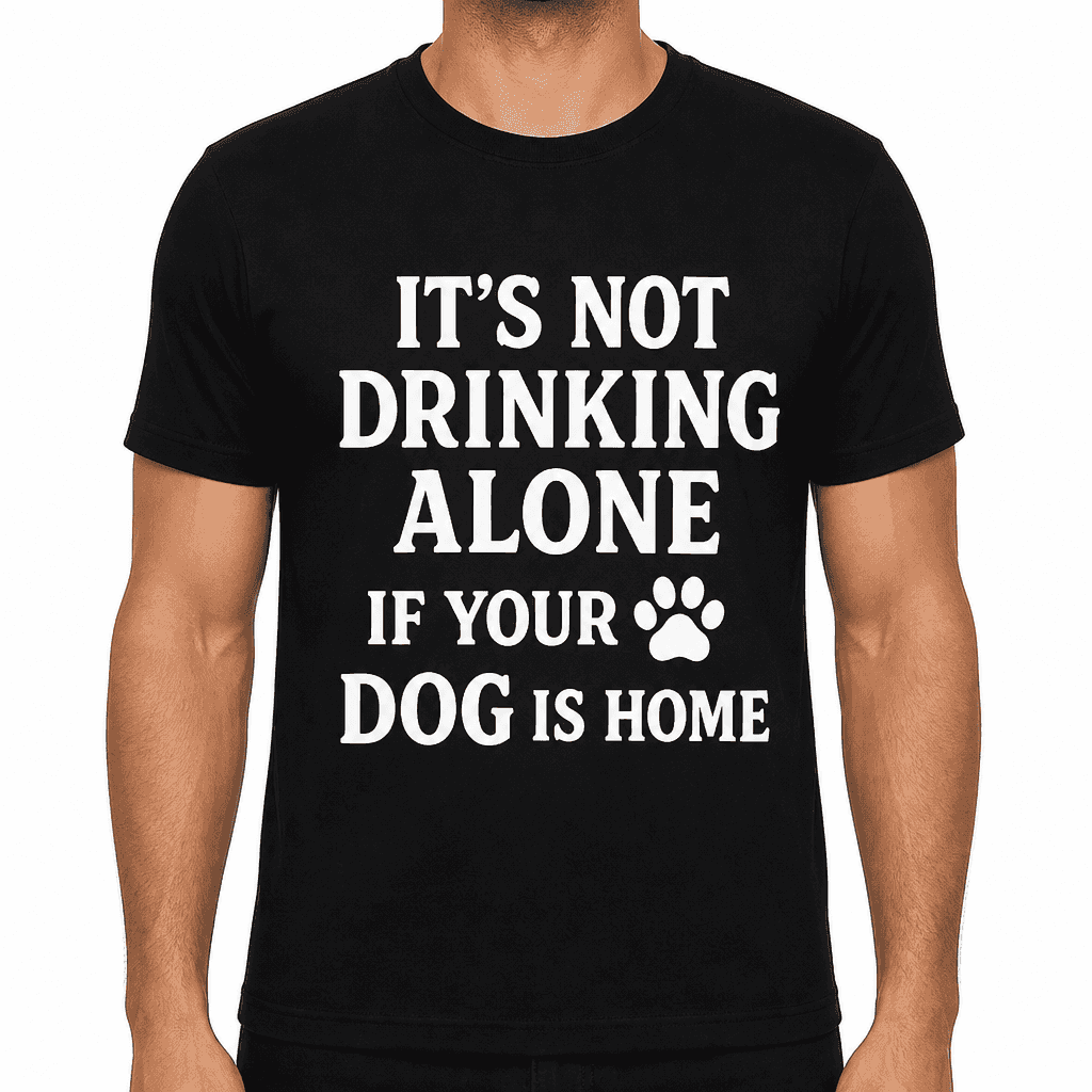 Itβs Not Drinking Alone If Your Dog Is Home T-Shirt