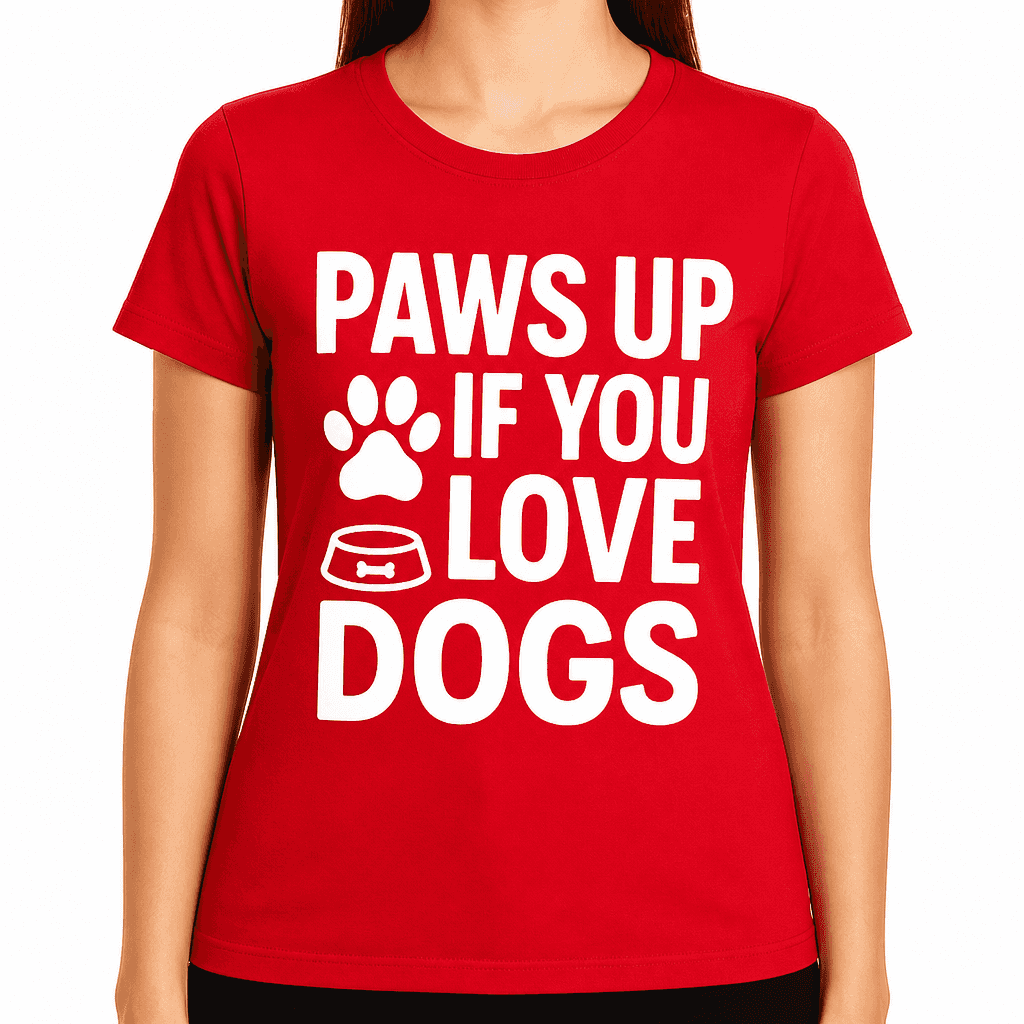 Paws Up If You Love Dogs T-Shirt