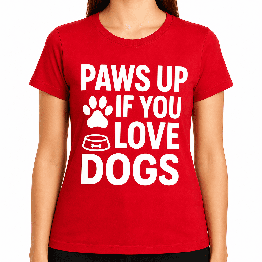 Paws Up If You Love Dogs T-Shirt