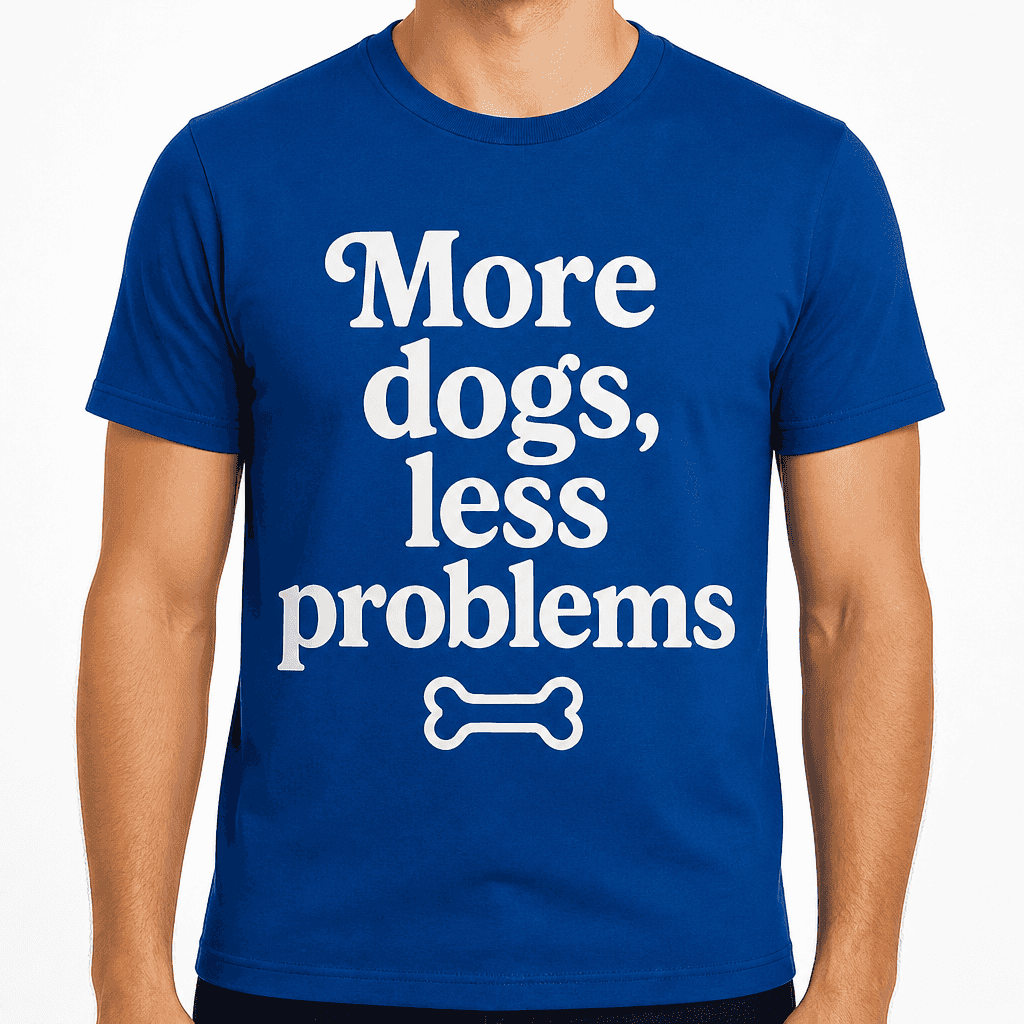 More Dogs, Less Problems T-Shirt
