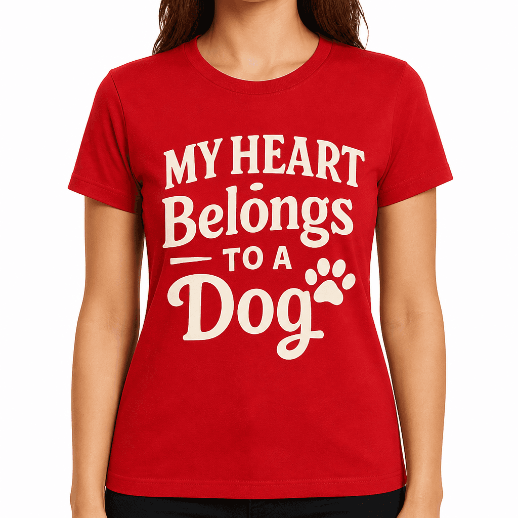 My Heart Belongs to a Dog - Funny Pet Lover T-Shirt