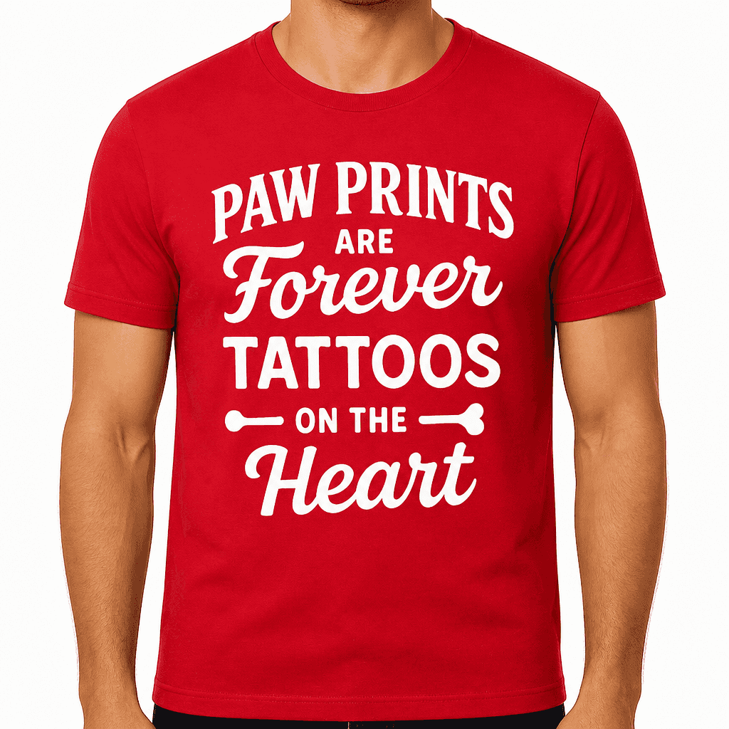 Paw Prints Are Forever Tattoos On The Heart T-Shirt