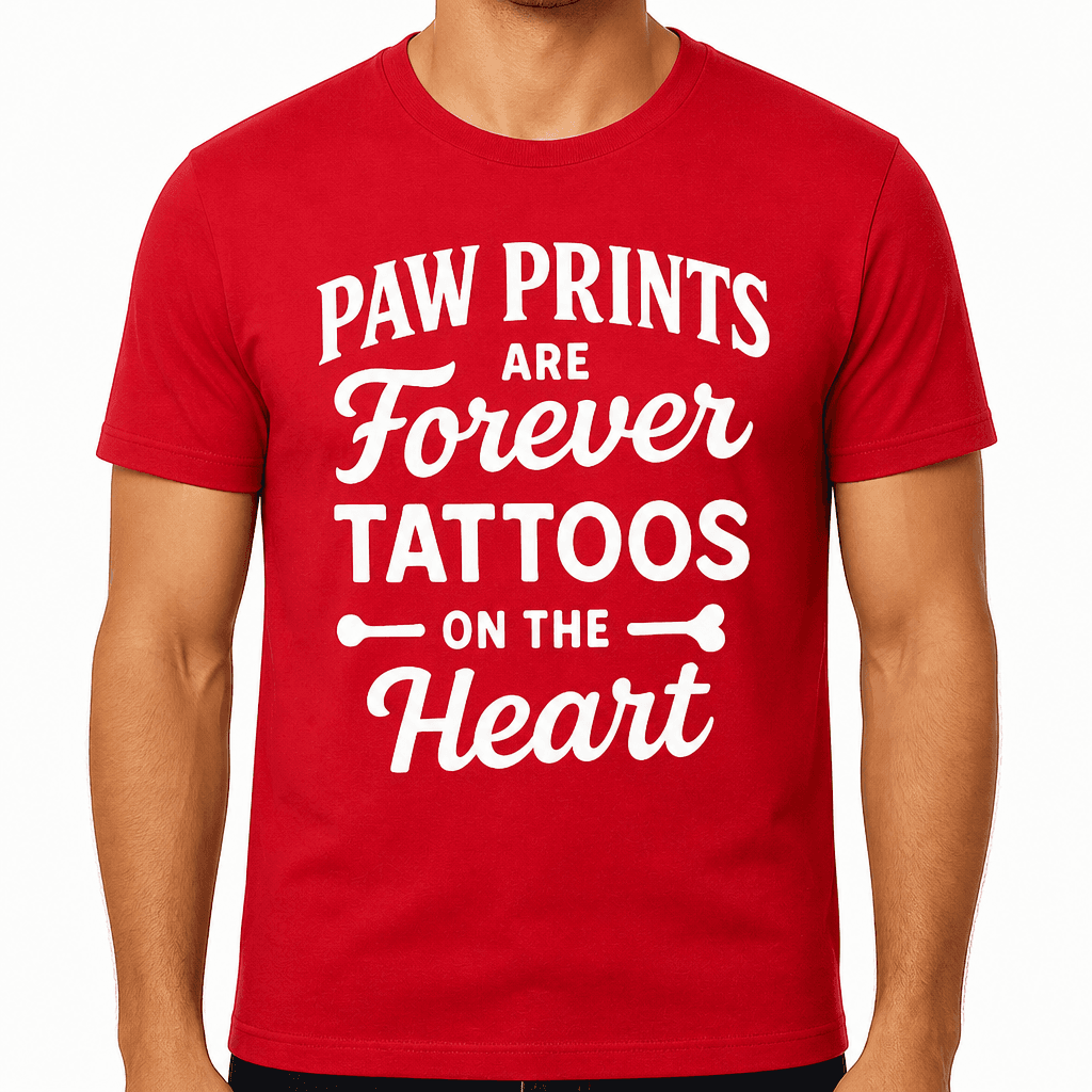 Paw Prints Are Forever Tattoos On The Heart T-Shirt