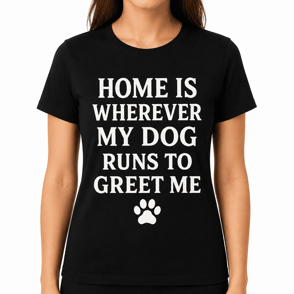 Home Is Wherever My Dog Runs to Greet Me T-Shirt