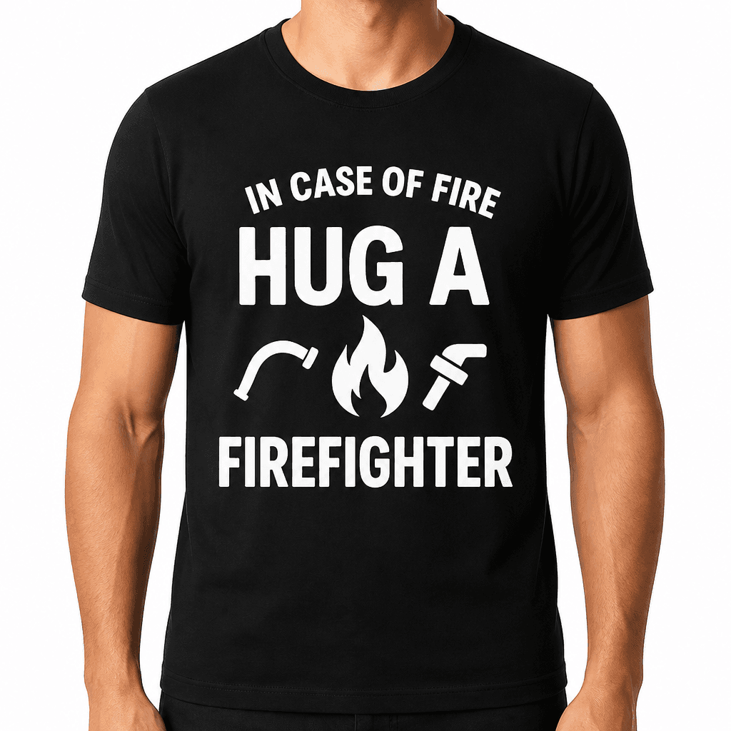 In Case of Fire, Hug a Firefighter T-Shirt
