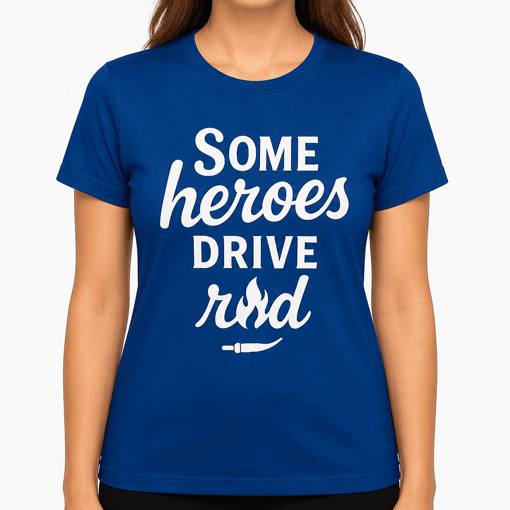 Some Heroes Drive Red T-Shirt