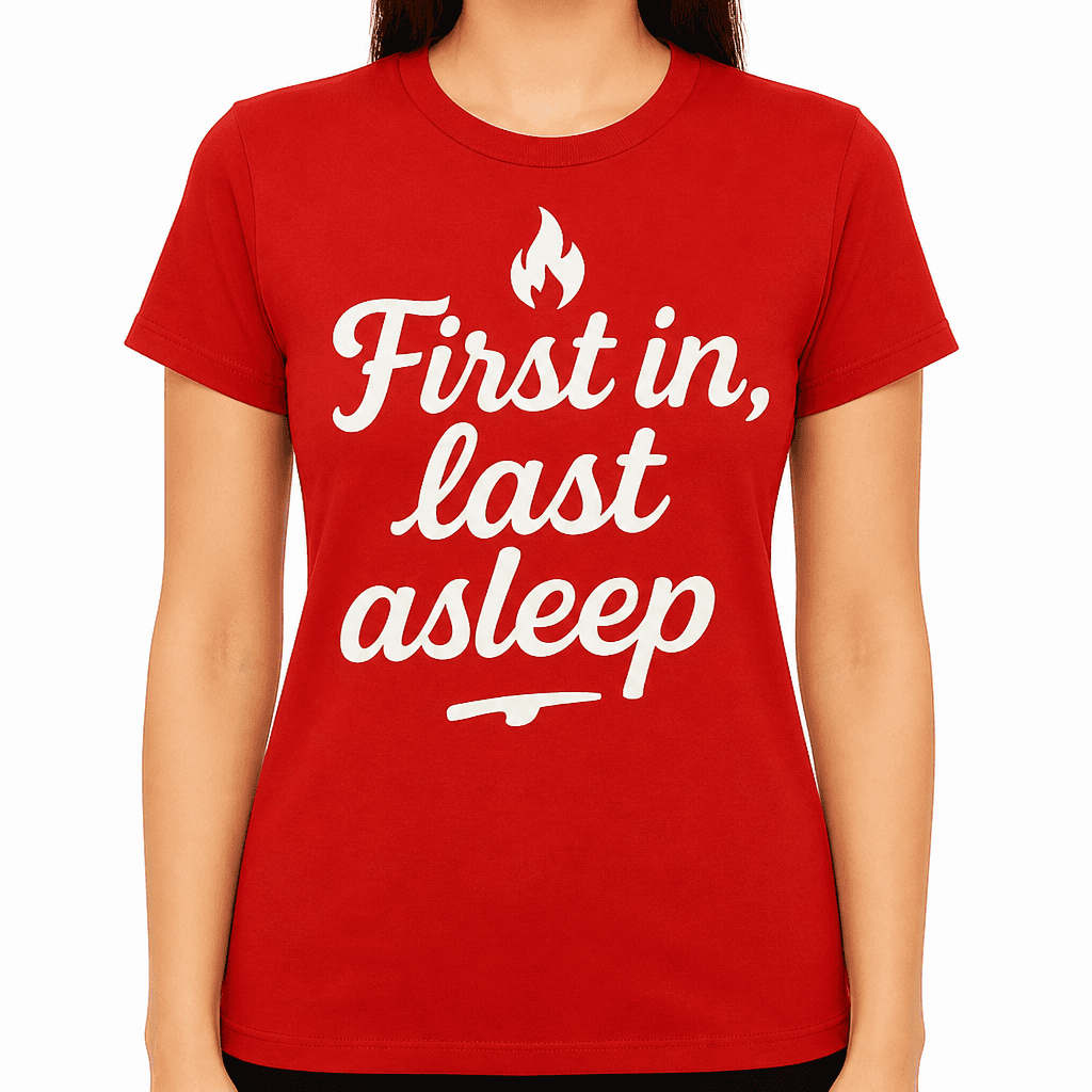 First In, Last Asleep T-Shirt