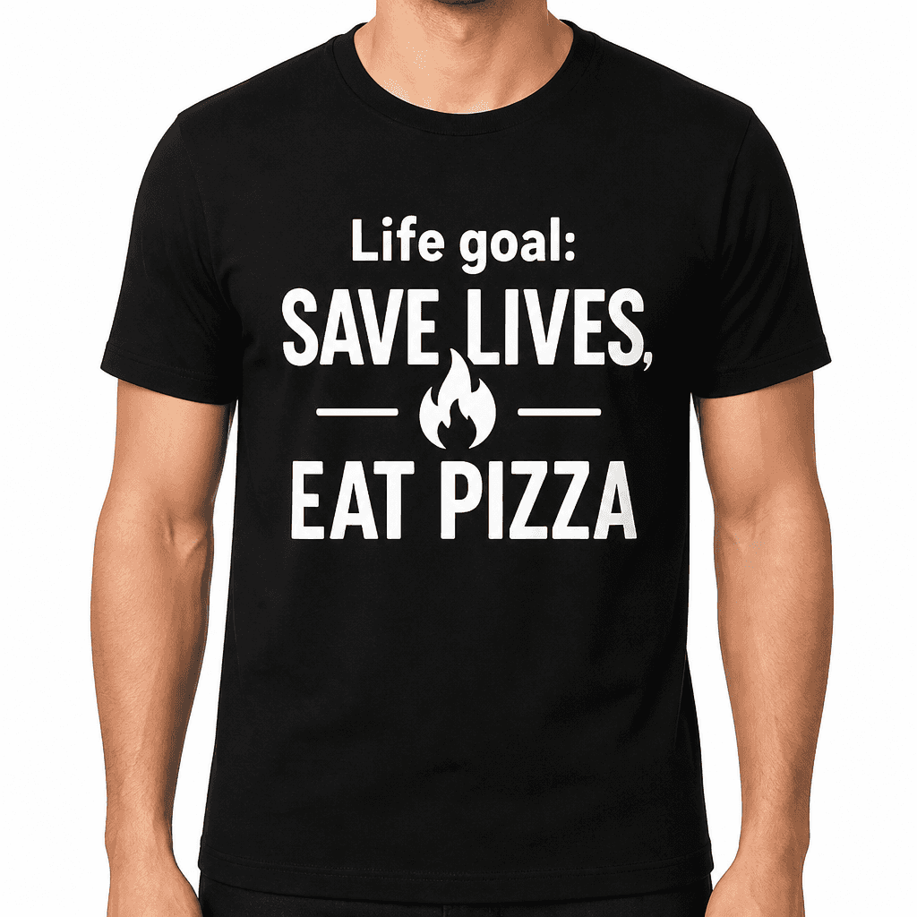 Life Goal: Save Lives, Eat Pizza T-Shirt
