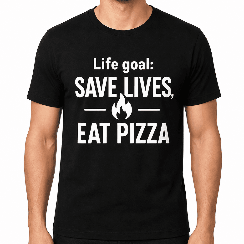 Life Goal: Save Lives, Eat Pizza T-Shirt