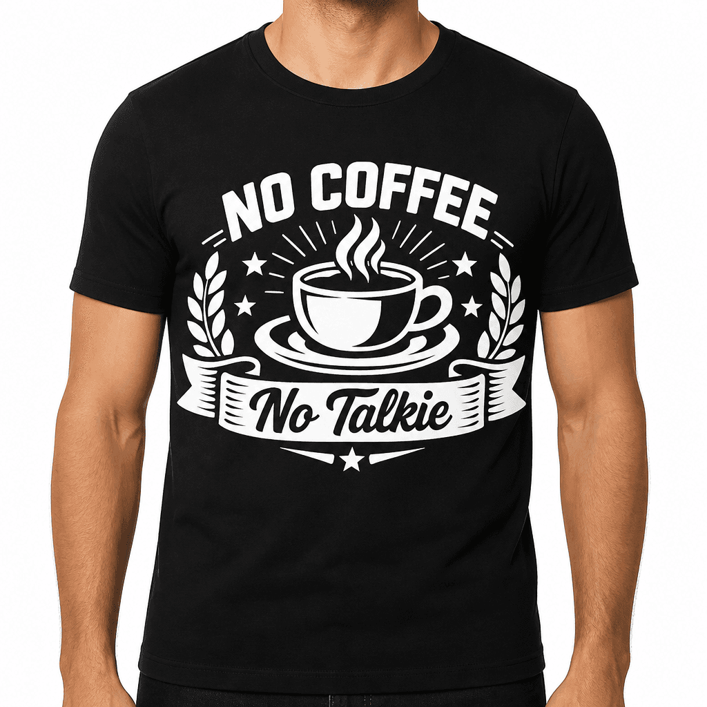 Funny T-Shirt for Coffee Lovers – No Coffee No Talkie