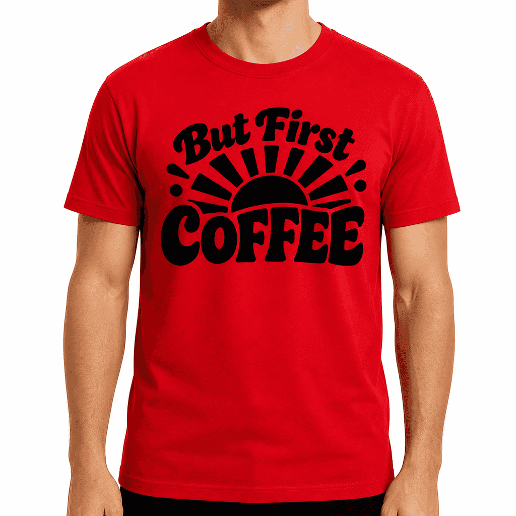 Funny T-Shirt for Coffee Lovers β But First Coffee