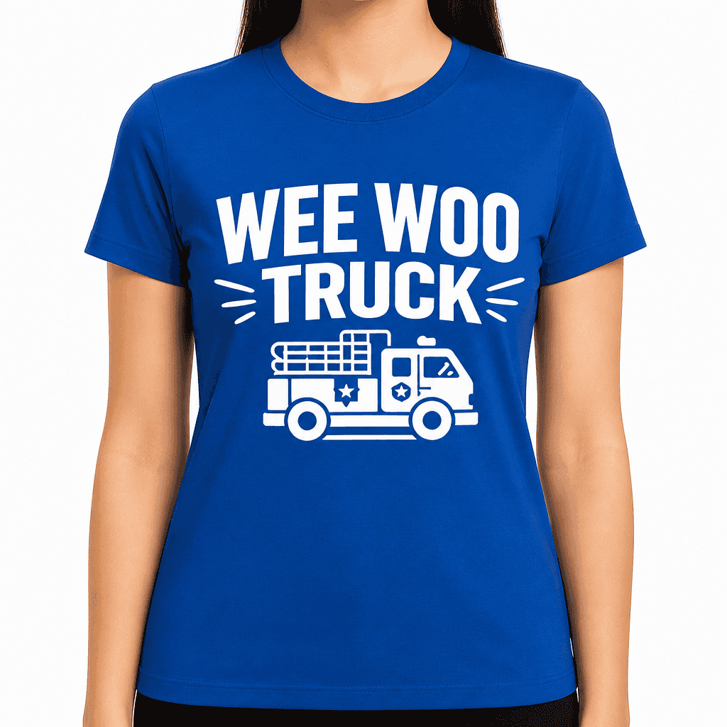 Funny T-Shirt for Firefighters β Wee Woo Truck