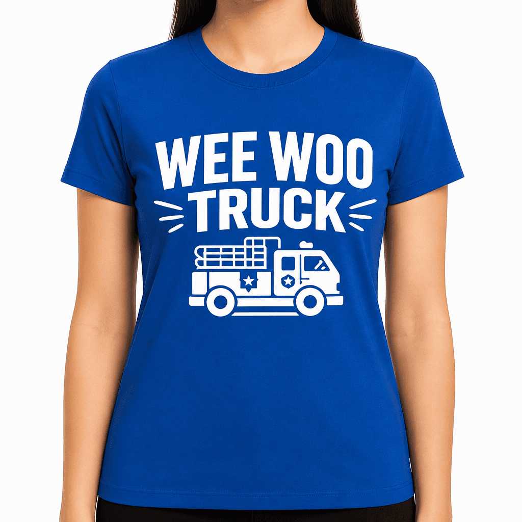 Funny T-Shirt for Firefighters – Wee Woo Truck