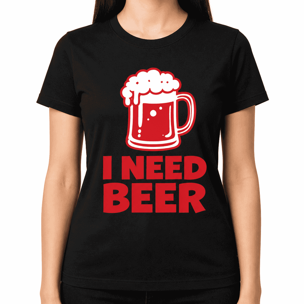 Funny T-Shirt for Beer Lovers β I Need Beer