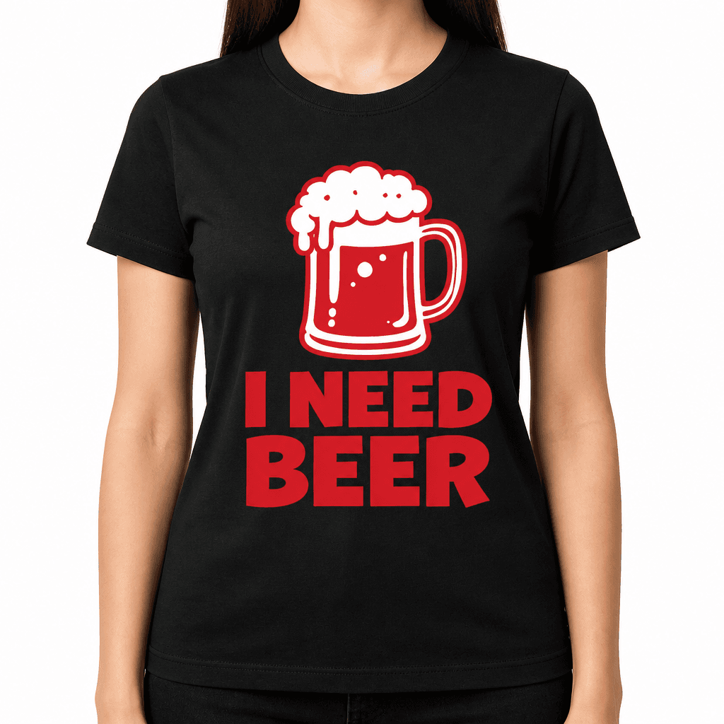 Funny T-Shirt for Beer Lovers – I Need Beer