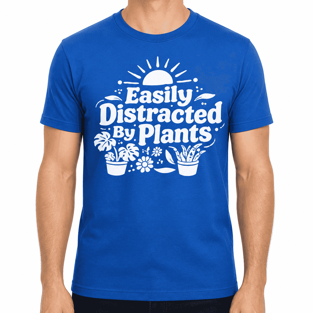 Funny T-Shirt for Plant Lovers β Easily Distracted By Plants