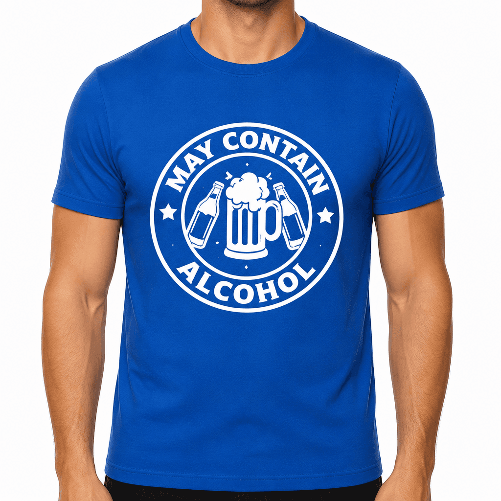 Funny T-Shirt for Beer Lovers – May Contain Alcohol
