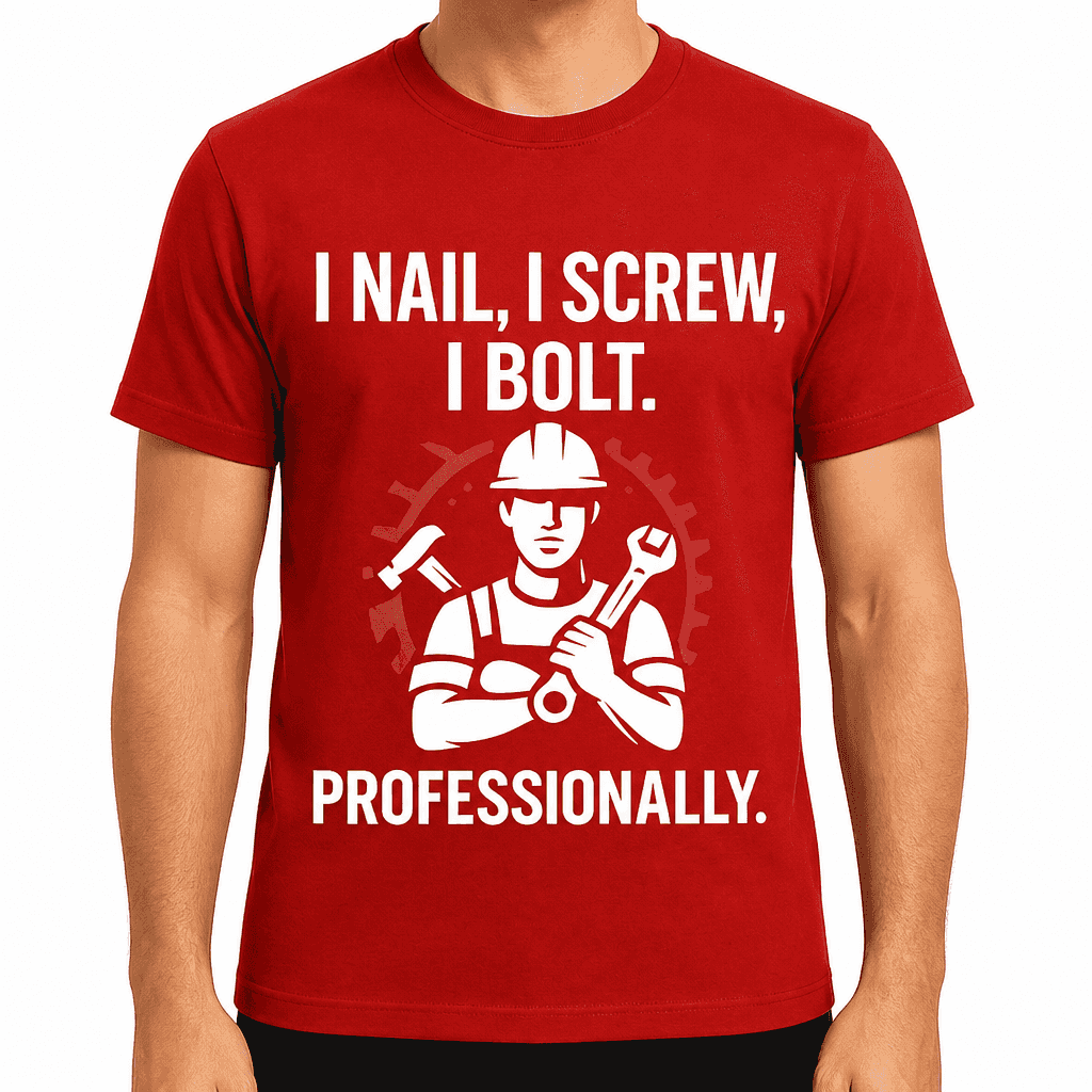 I Nail, I Screw, I Bolt. Professionally. T-Shirt
