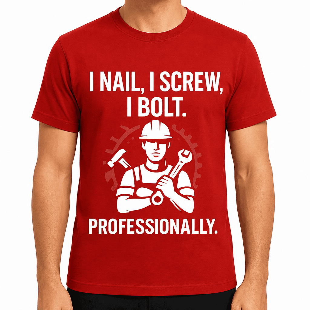 I Nail, I Screw, I Bolt. Professionally. T-Shirt