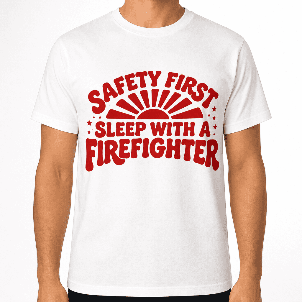 Funny T-Shirt for Firefighters β Safety First Sleep With A Firefighter
