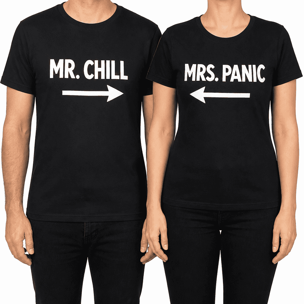 MR. CHILL MRS. PANIC - T-Shirt