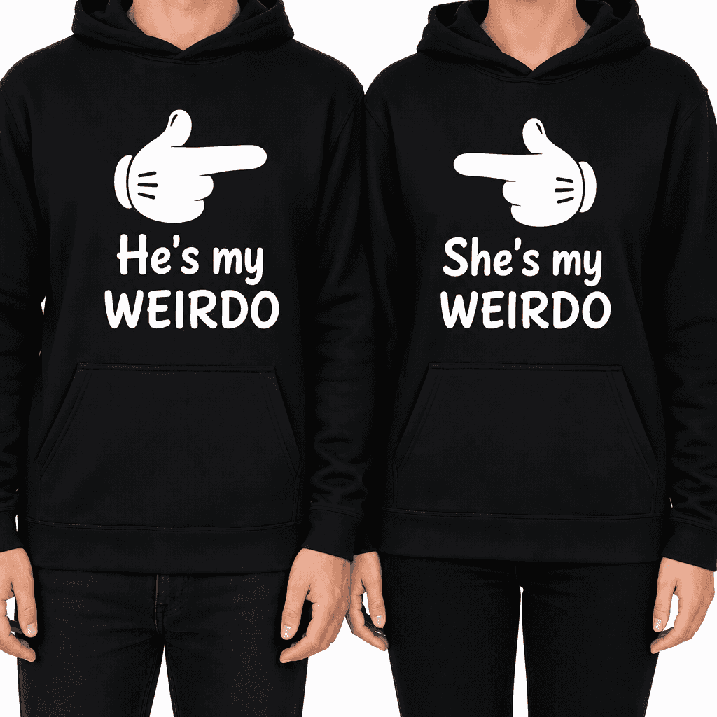 He's my WEIRDO / She's my WEIRDO - Hoodie Set