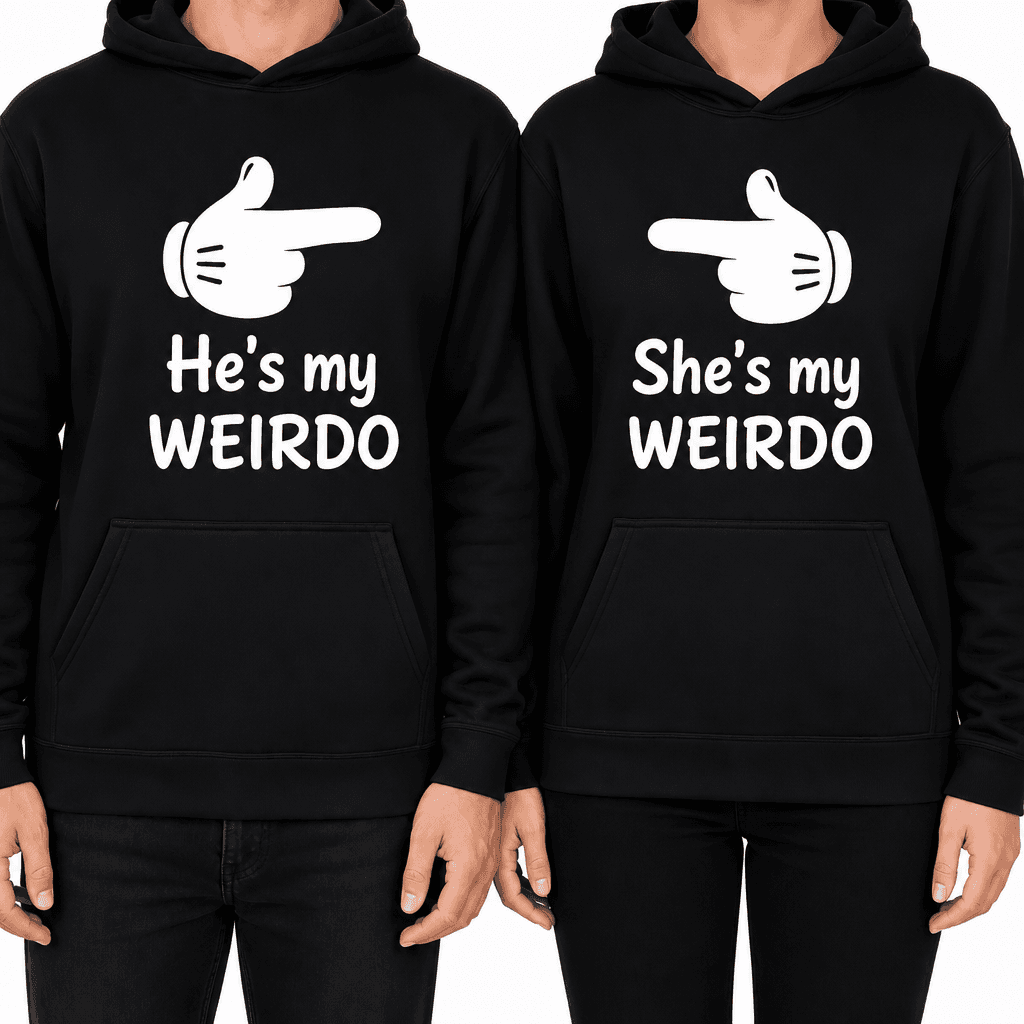 He's my WEIRDO / She's my WEIRDO - Hoodie Set