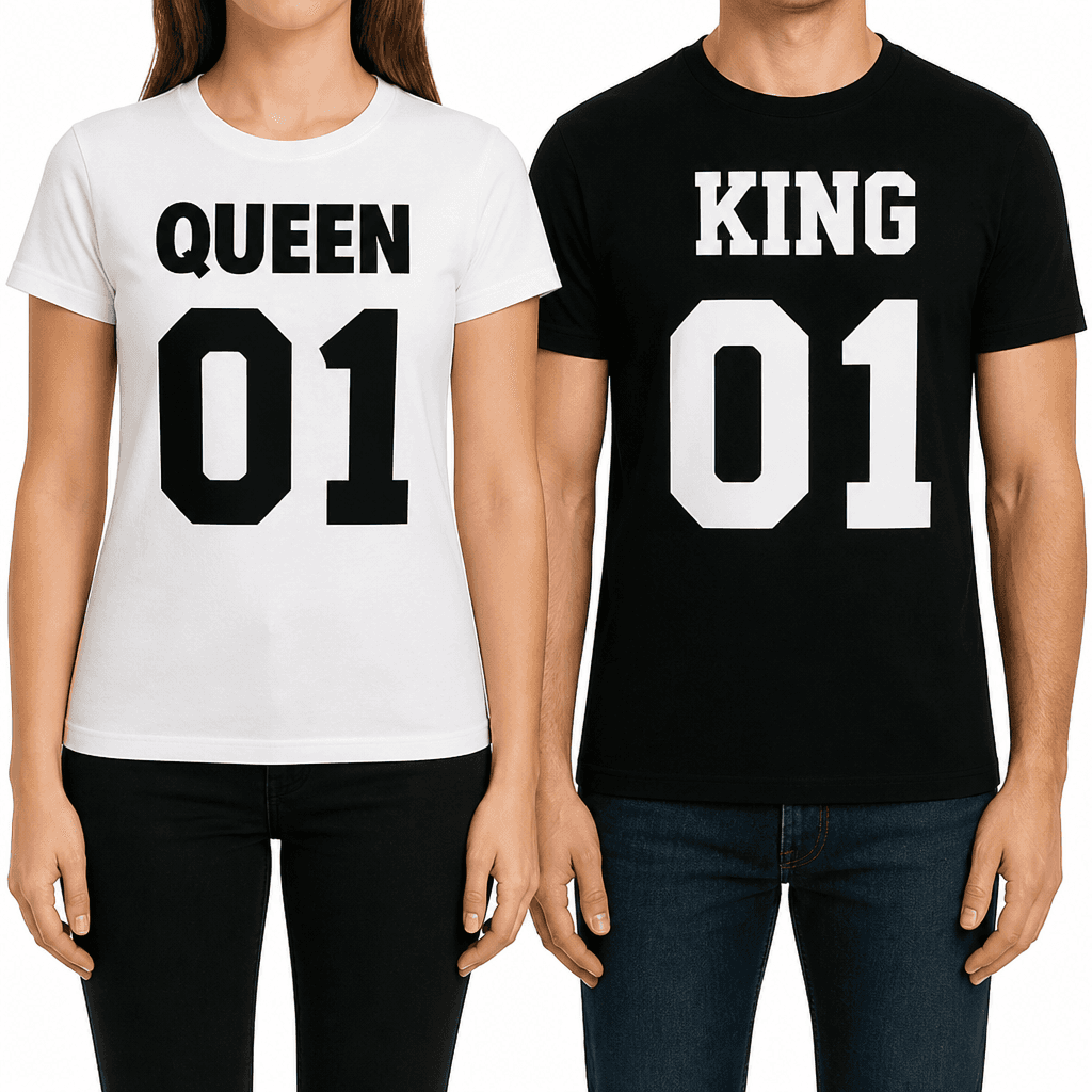 KING QUEEN (Two-Tone) - T-Shirt Set